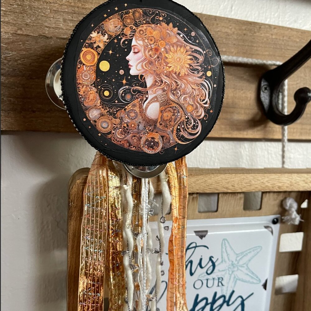 Charmed Moon Goddess Tambourine Wall Art, Bodhi Gifts NWOT - Picture 6 of 6